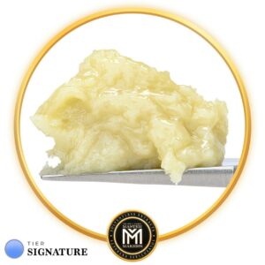 Master Makers Cereal Milk cannabis concentrate displayed on a metal dab tool.